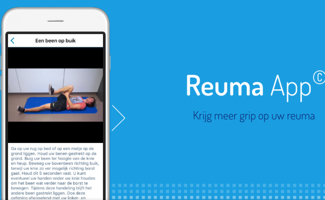 screenshot van de Reuma App