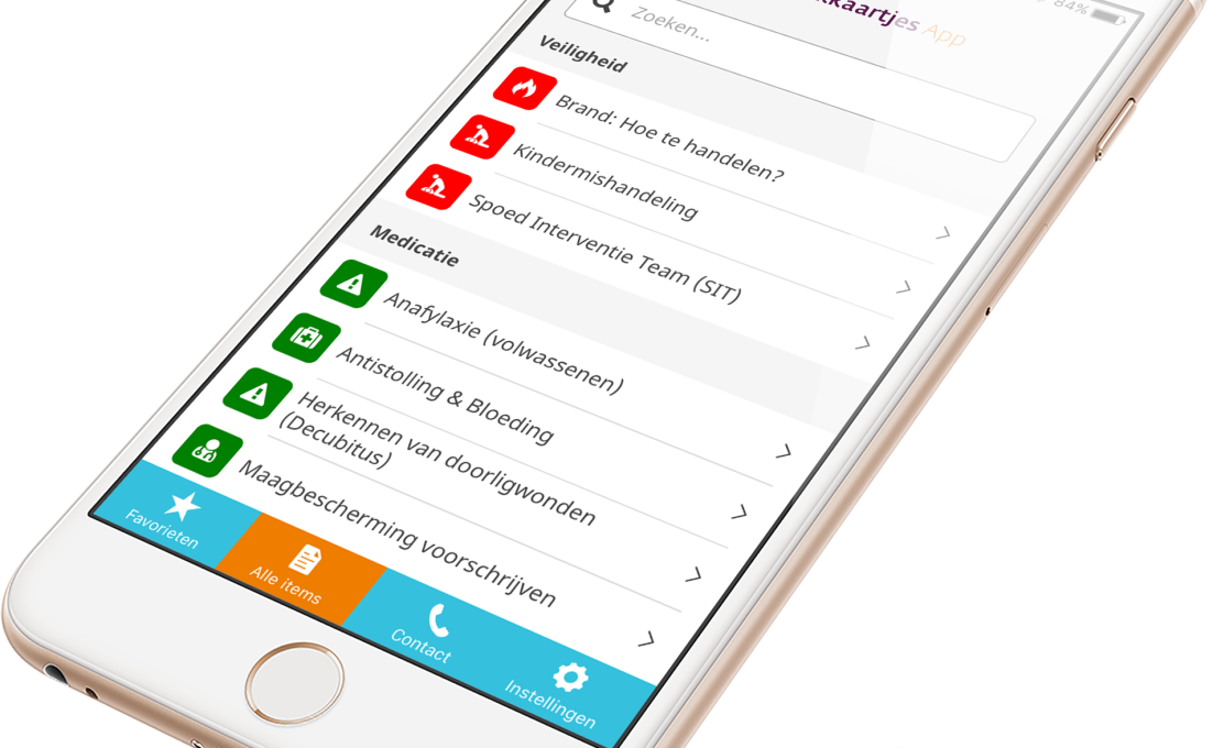 smartphone met zakkaartjes app